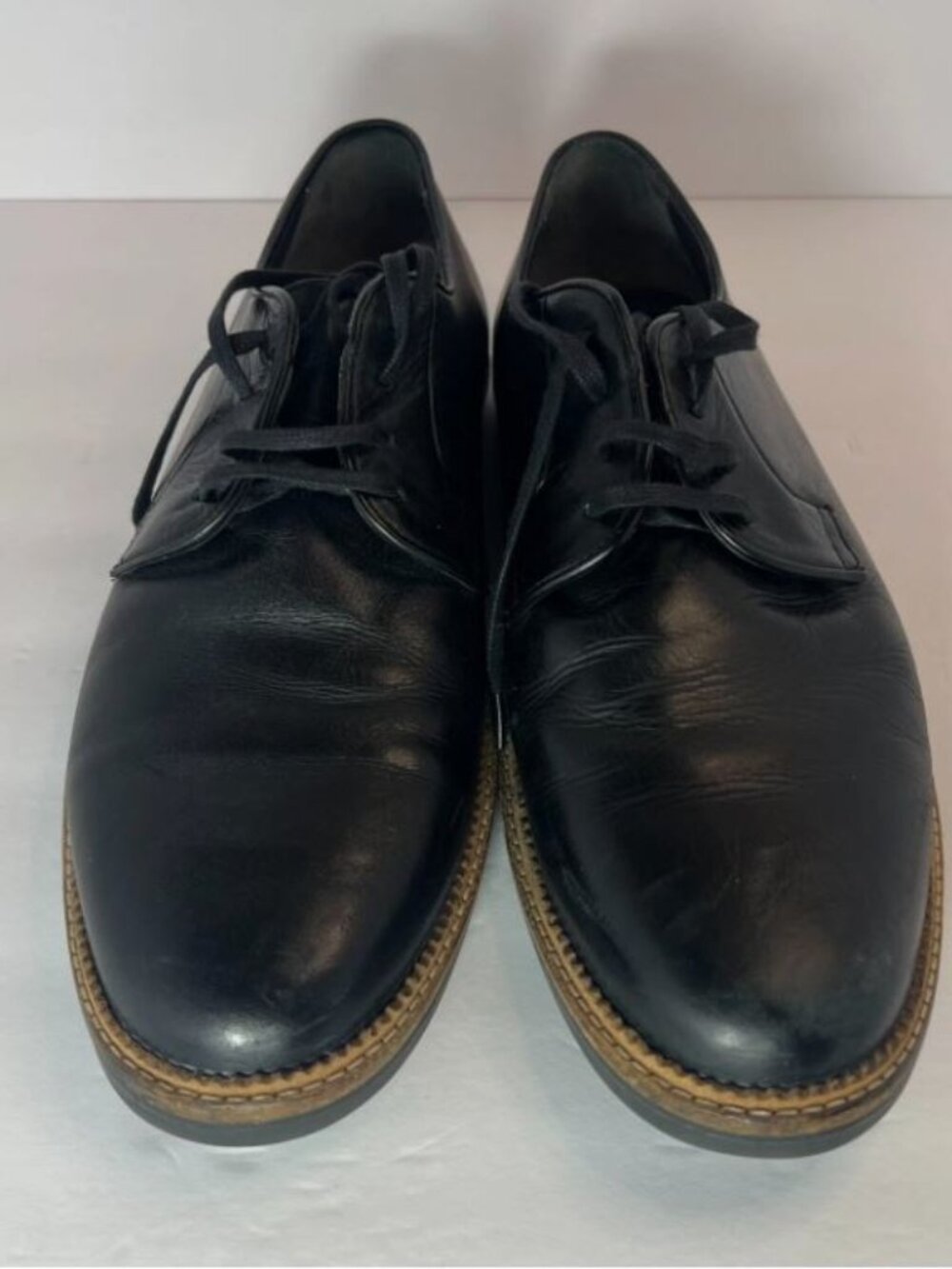 Frank Wright Turpin MFW372 Mens Black Leather Lace Up Oxfords Shoes Size 13